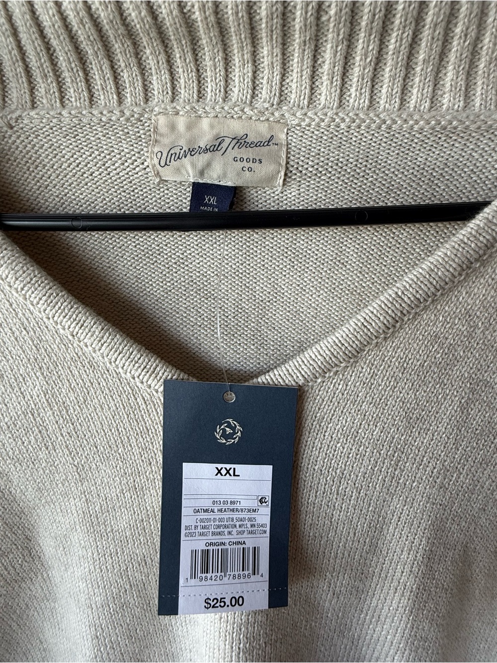 ✨2 Pack✨ Cotton Cream & Grey Collared V-Neck Sweaters - Picture 3 of 15